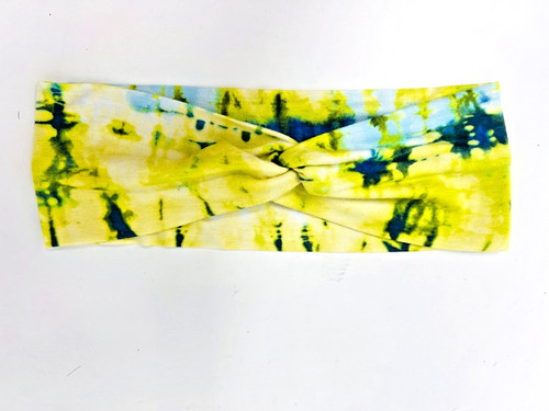 Fascia blu verde tie dye - blu, tie-dye