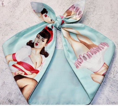 Mint green blue headband - /,