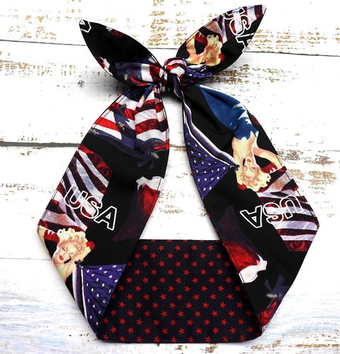 Usa flag pin girl - usa, stars