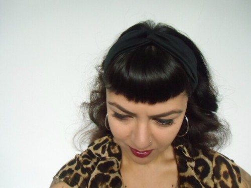 Bandeau headband turban noir